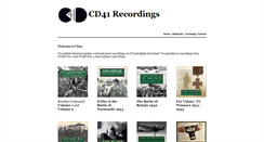 Desktop Screenshot of cd41recordings.com