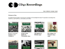 Tablet Screenshot of cd41recordings.com